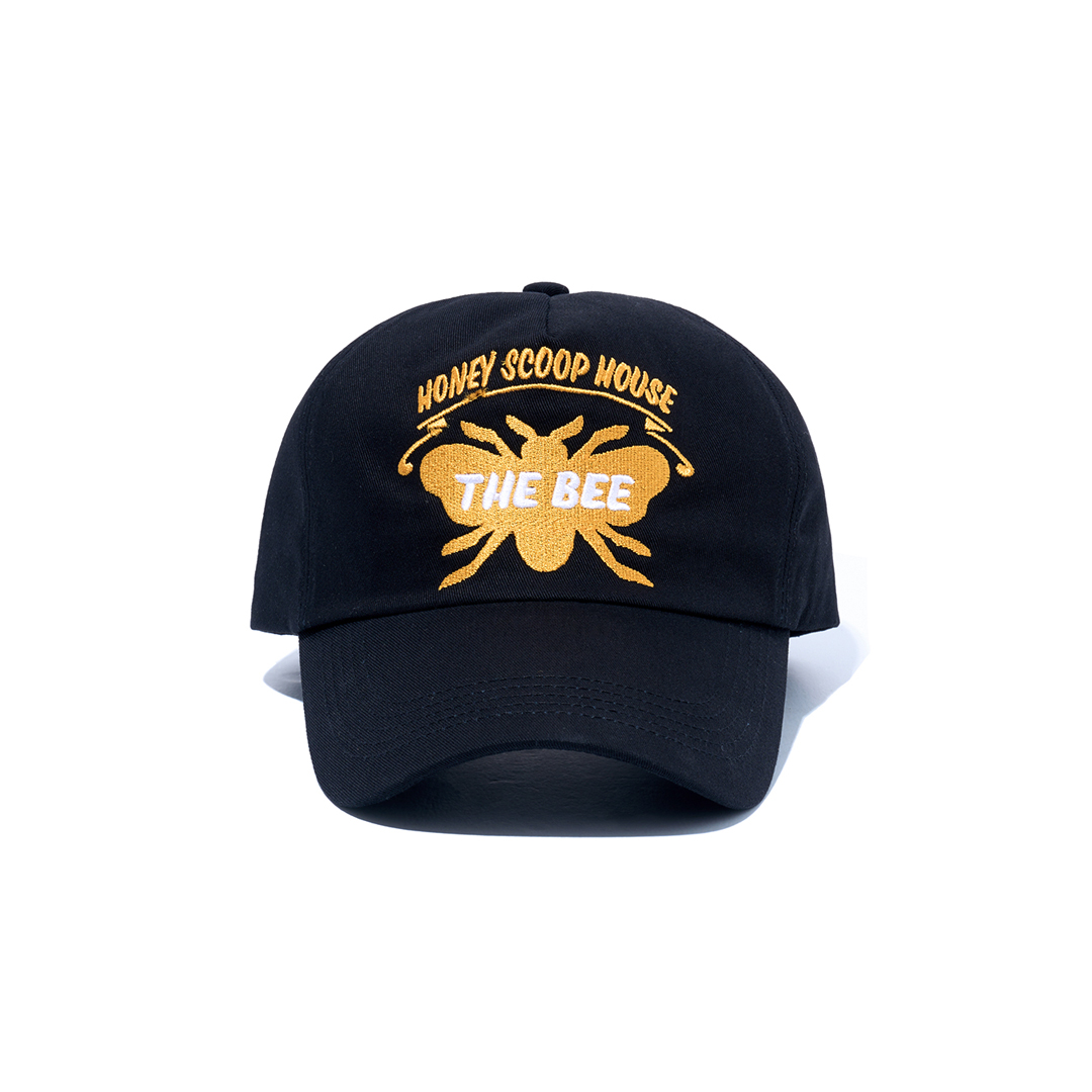 HONEY SCOOP HOUSE 허니스쿱하우스 / HONEY BEE 5-PANEL CAP / BLACK : 굿스포츠샵