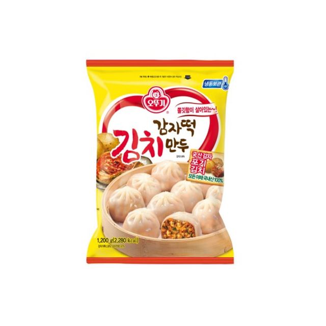 냉동 오뚜기 맛있는감자떡만두김치 600gX2 : 아이패밀리