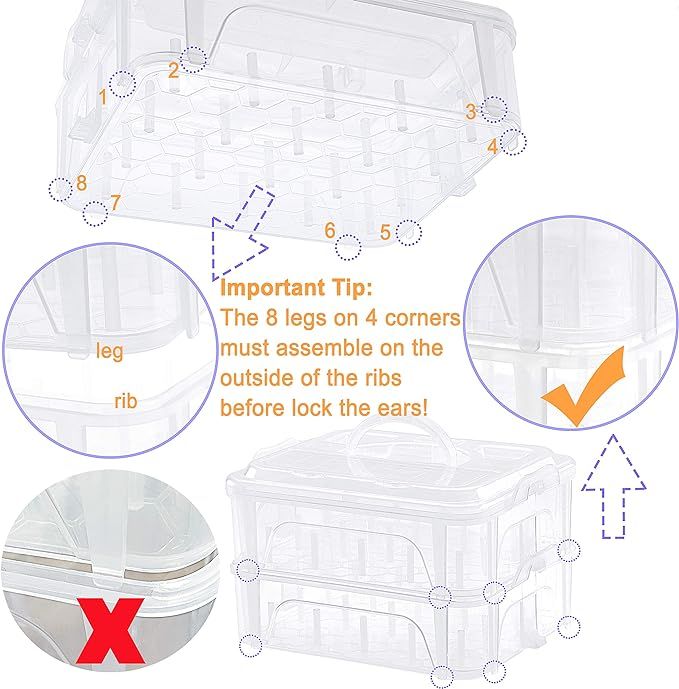 New brothread 3 Layers Stackable Clear Storage Box : 고고셀러