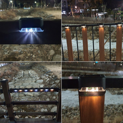 태르1 코너 벽부등 LED 태양광 모서리 계단등 솔라 정원조명 : SO라이팅