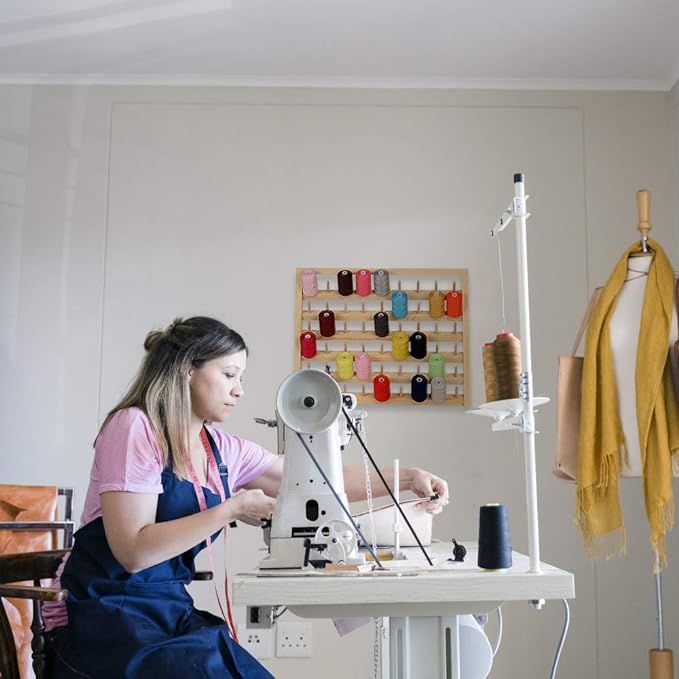 HAITRAL 54-Spool Sewing Thread Holder, Wall-Mounte : 고고셀러
