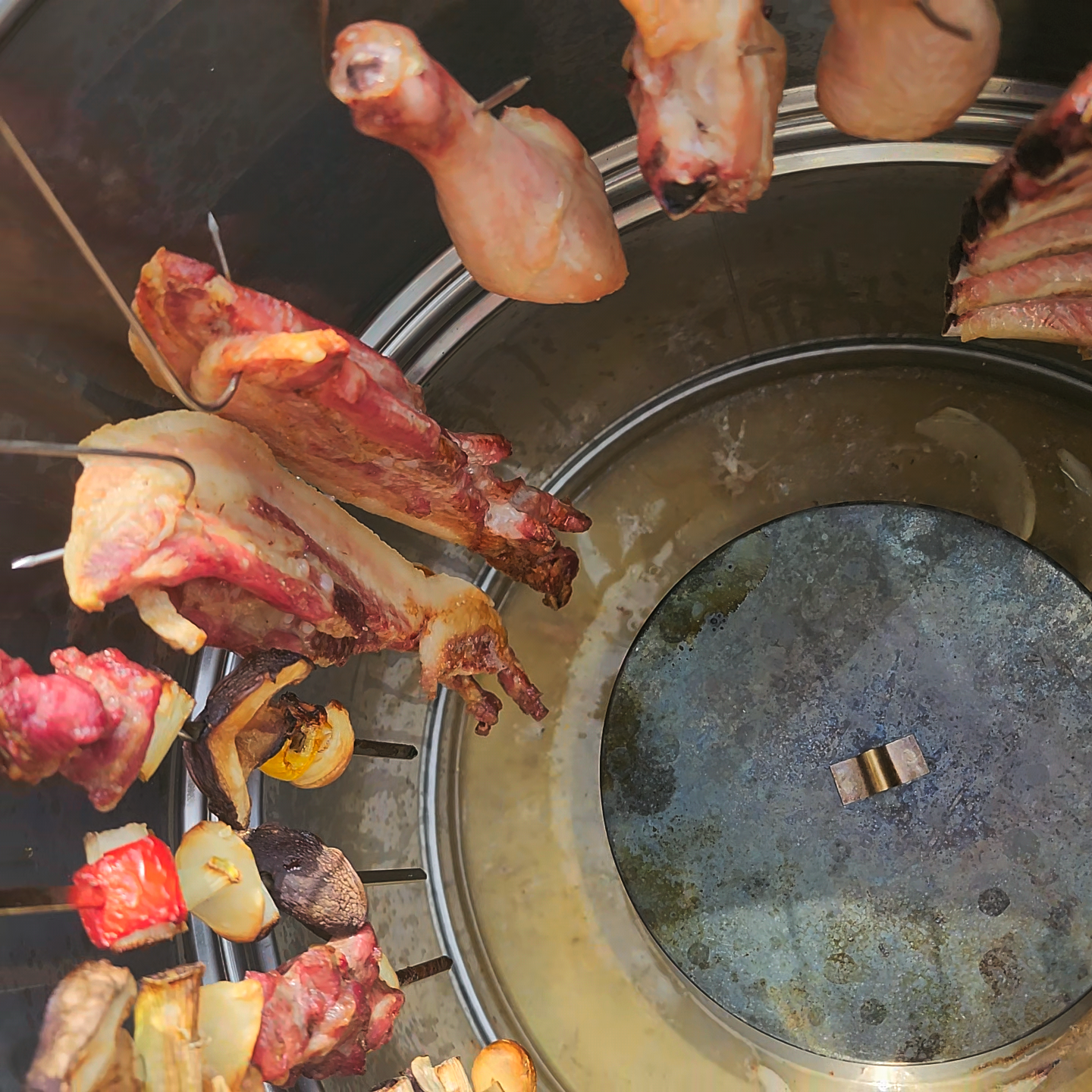 스테인리스 훈제 항아리 바베큐 삼겹살 꼬치 화로구이 캠핑 대형 : Nature Nest