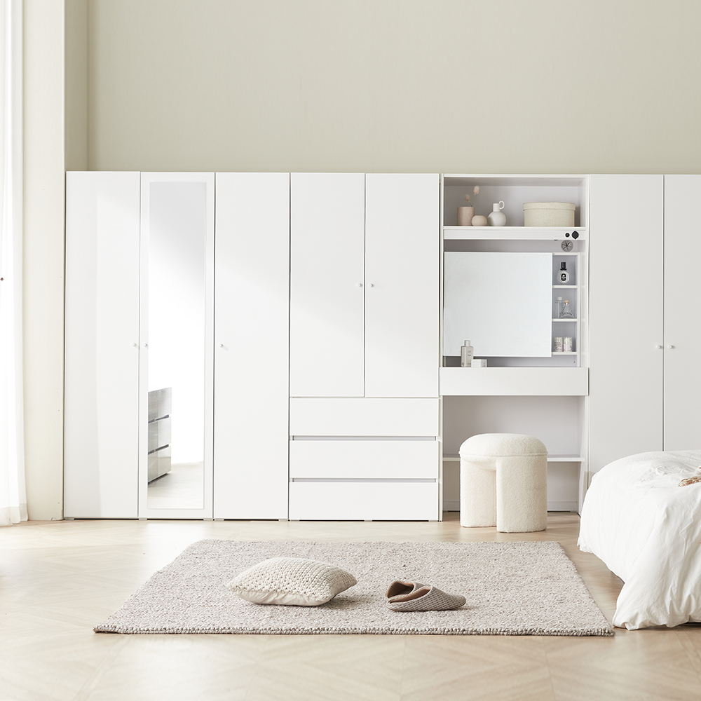 아씨방가구 벤티 심플한 키큰 원룸 수납 싱글 옷장 800 : 아씨방가구