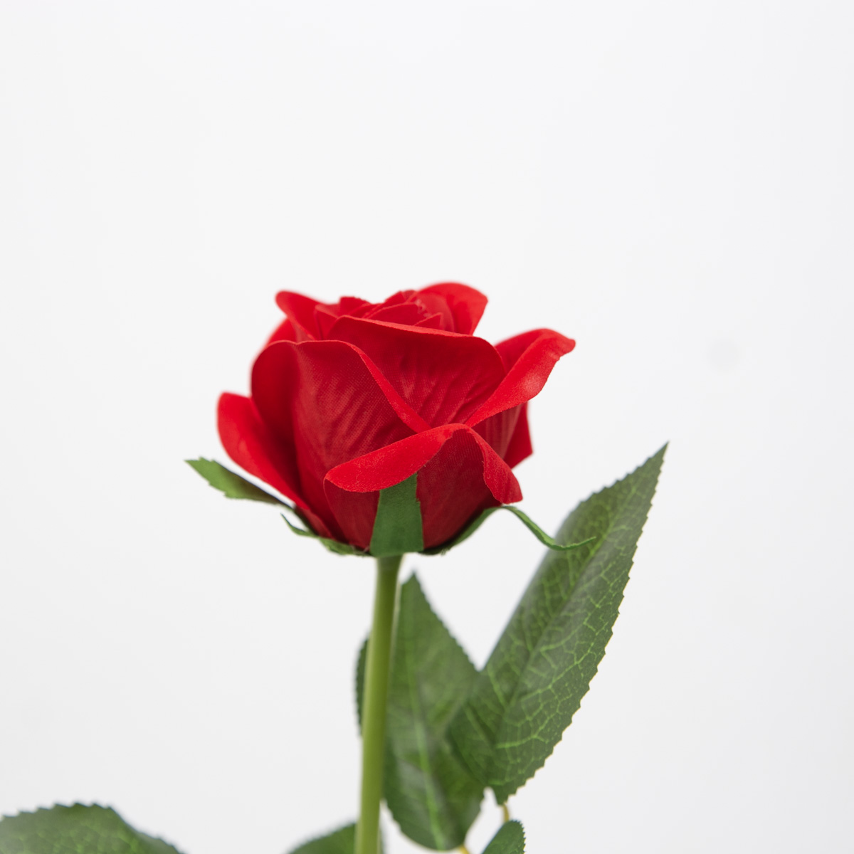 한송이 벨벳 장미 꽃 가지, 실크플라워 인테리어조화 장식 : 아티플라자