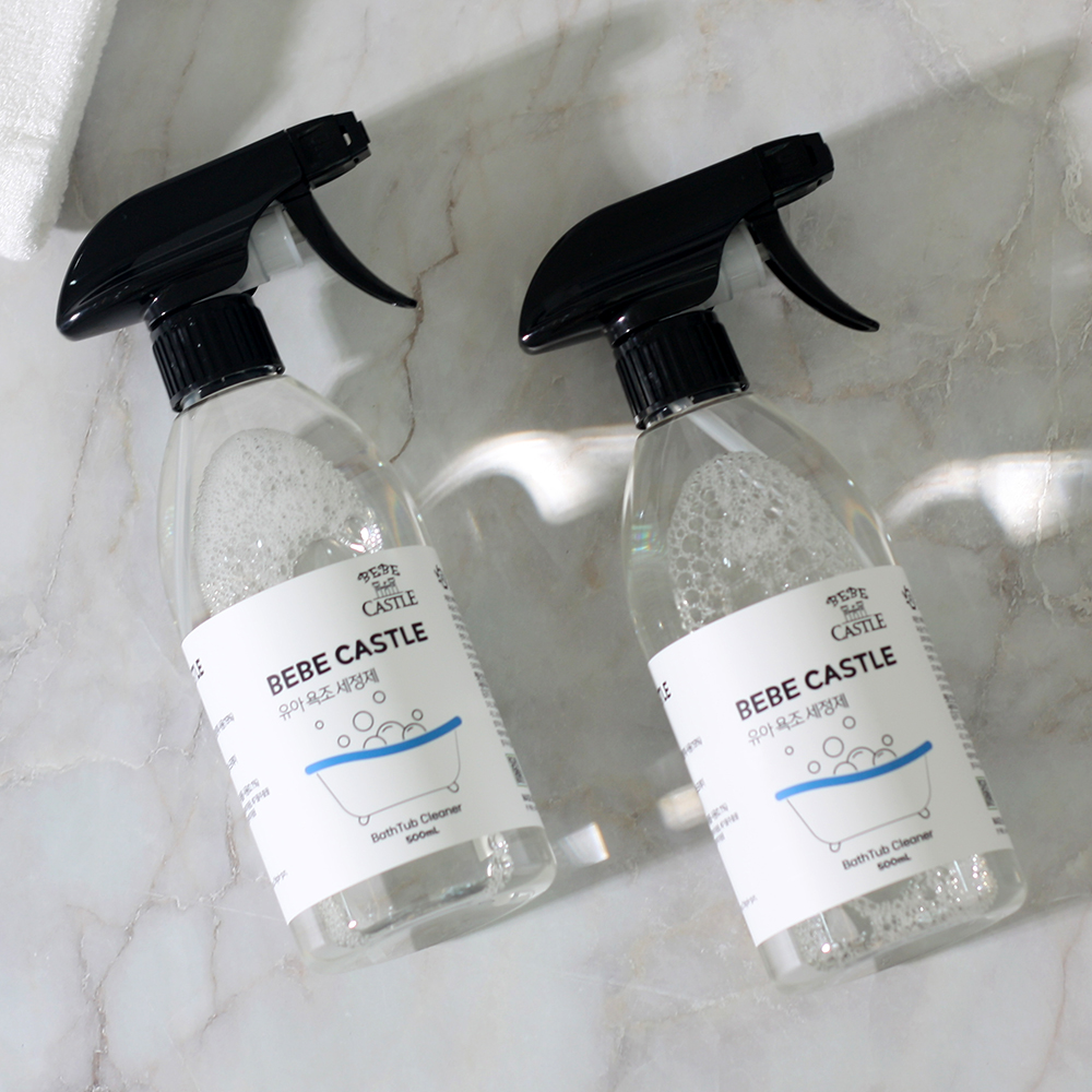 1+1 베베캐슬 아기 욕조 세정제 욕조클리너 거품형 스프레이 500ml : 베베캐슬