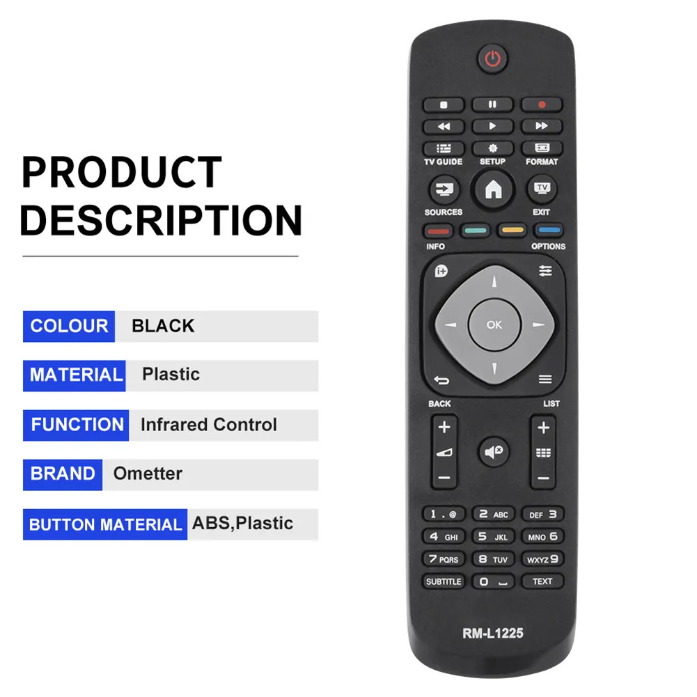 원격조정 RM-L1225 필립스 호환 TV 리모컨 398GR8BD1NEPHH 47PFH4109/88 32PHH4009 40PFH4009 50PFH4009 : 네히유통