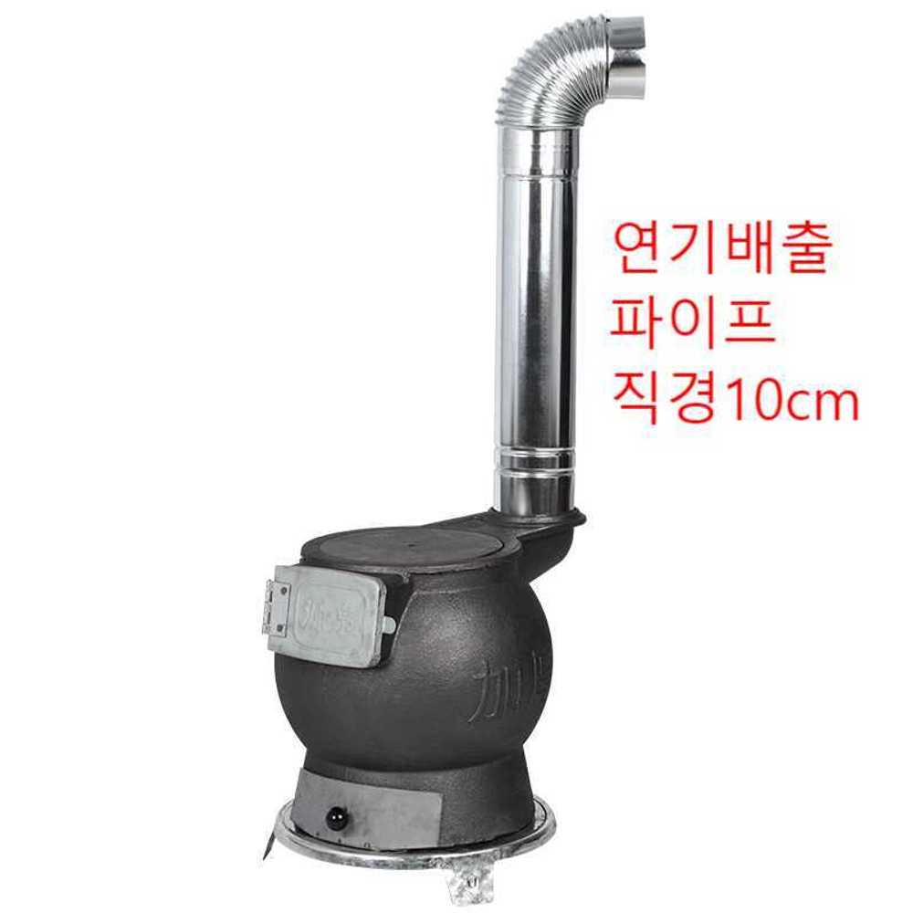 강철 주물 주철 화목 난로 조리 난방 화롯대 3m 연통 : 무지개상점10