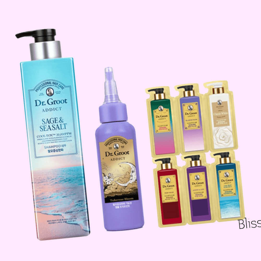 닥터그루트 애딕트 세이지 씨솔트 샴푸 680ml + 앰트 100ml  + 샤섀 6x3 2종 : 블리스하이