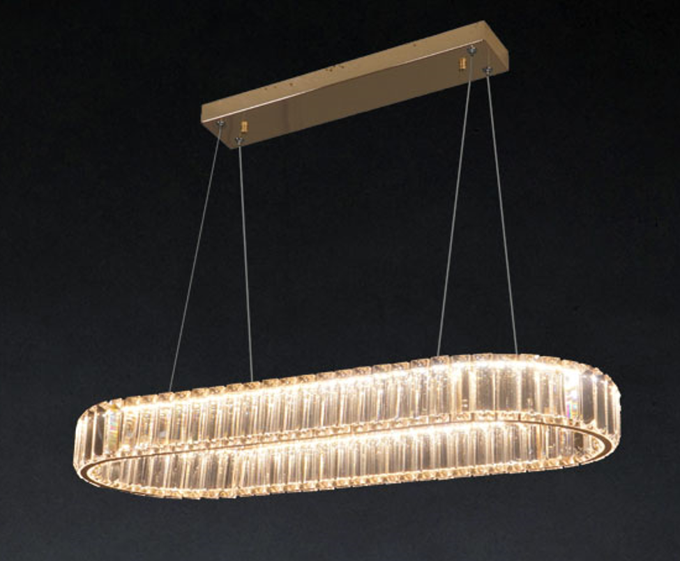 블랑카 LED 크리스탈 식탁등 원형 펜던트조명 골드 카페 호텔 인테리어 포인트 : 뮤라이팅