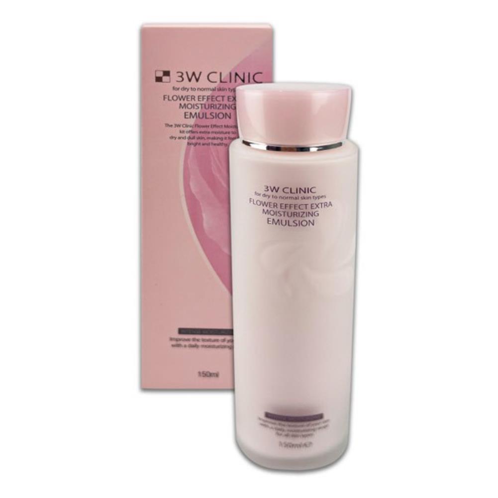 화장품 3W 클리닉 플라워 이펙트 엑스트라 모이스처라이징 에멀젼 150ml 스킨 기초화장품 화장품 기초케어 : SellTheDream