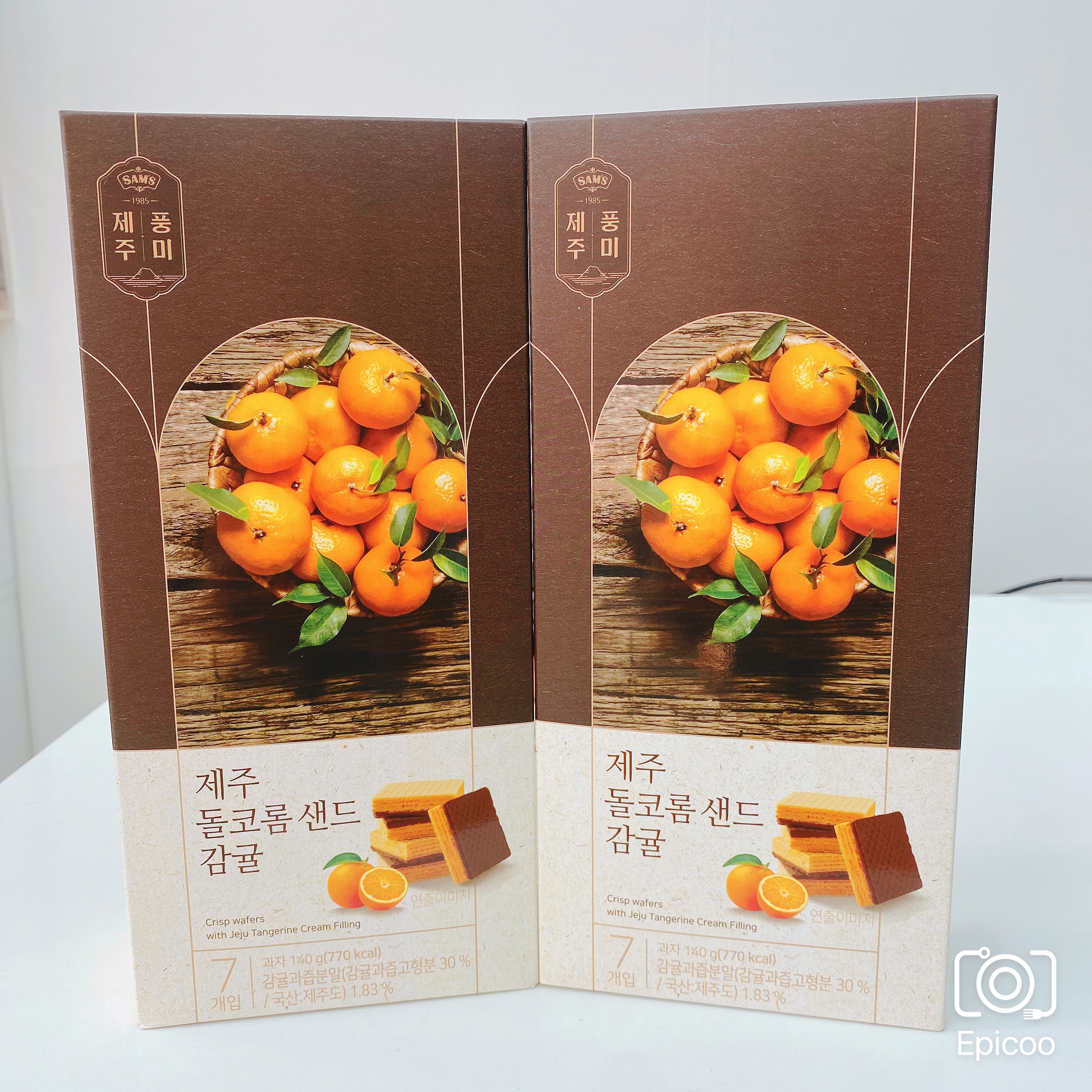 제주 돌코롬 샌드 녹차 웨하스 제주도기념품(7개입) : 트로피칼제주