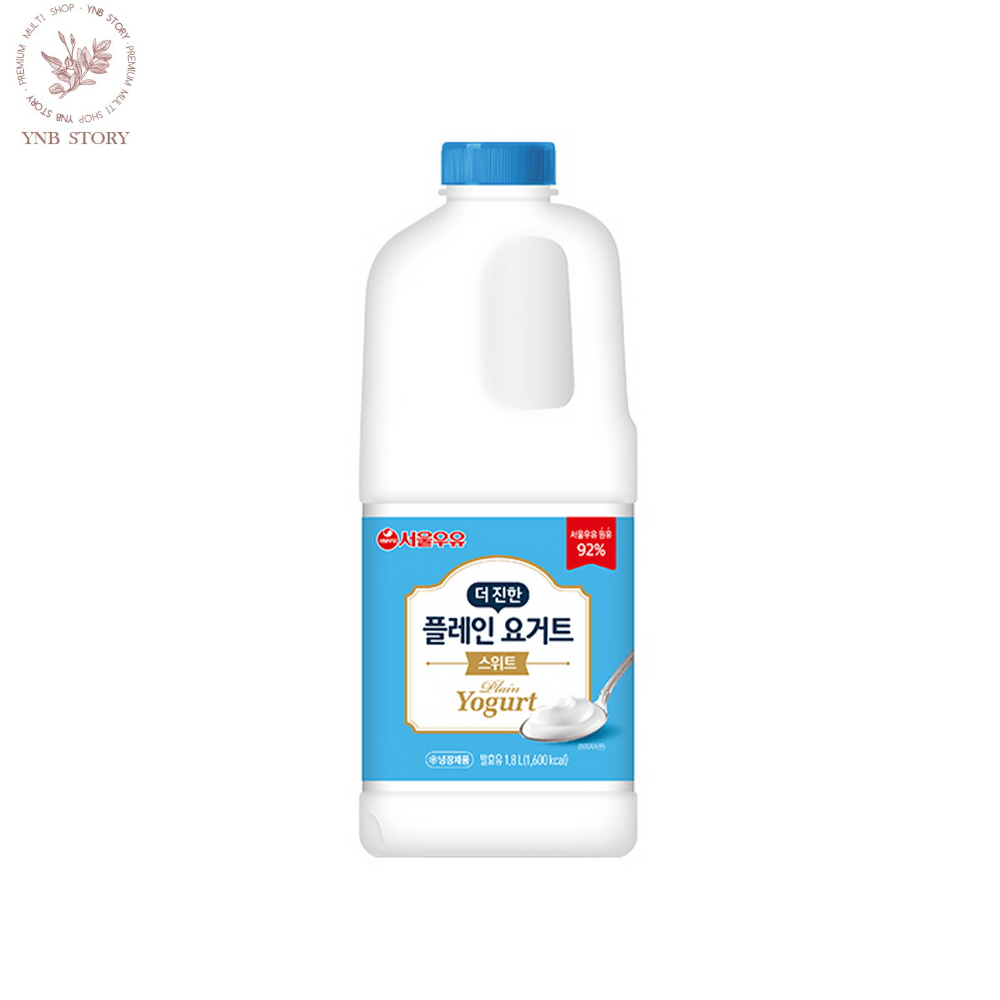 서울우유 대용량 더진한 플레인 요거트 순수 무가당 가당 그릭요거트 1.8L : 와이엔비 스토어