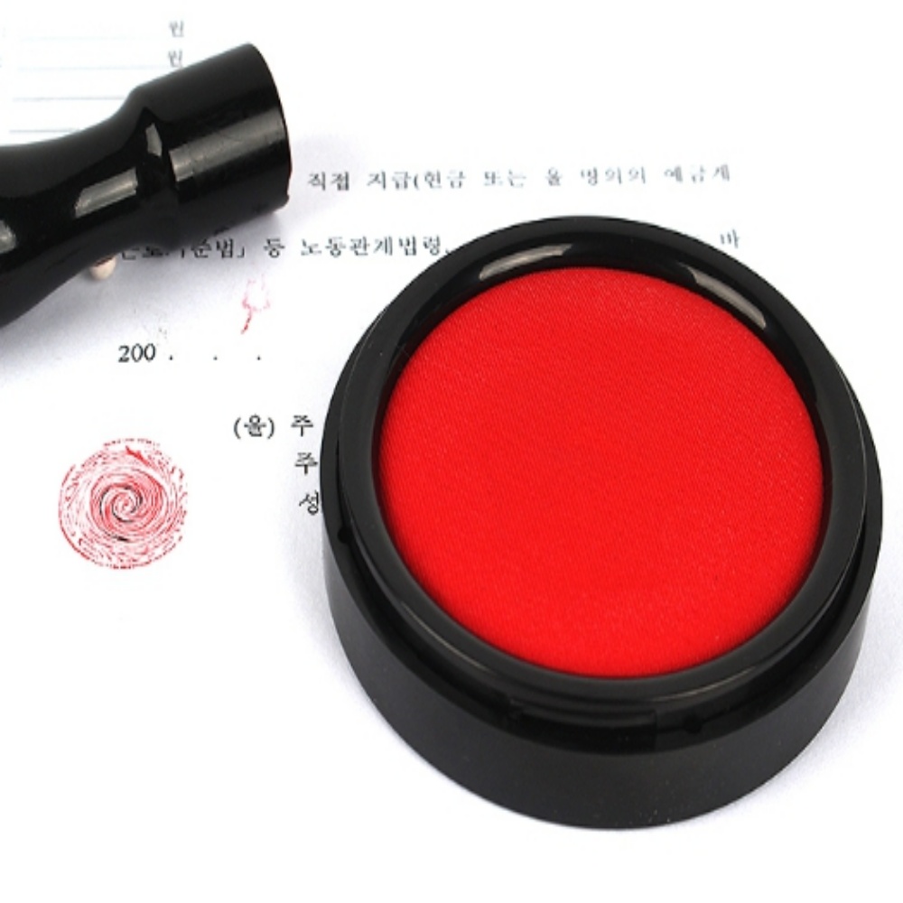원형 도장 인주 학교 오피스 사무실 계약서 인주 : 데안스