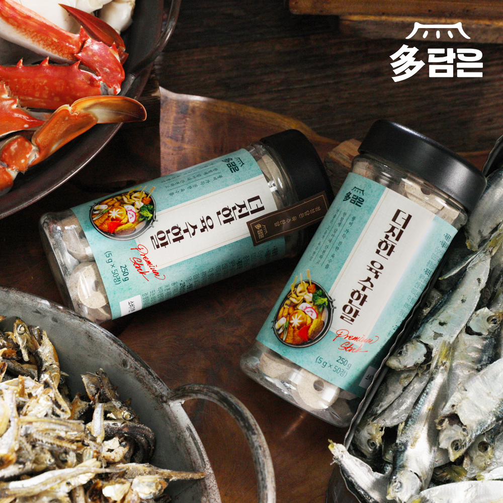 다담은 더진한 육수한알 코인육수 멸치맛 60정 + 멸치맛 60정 : 다담은육수