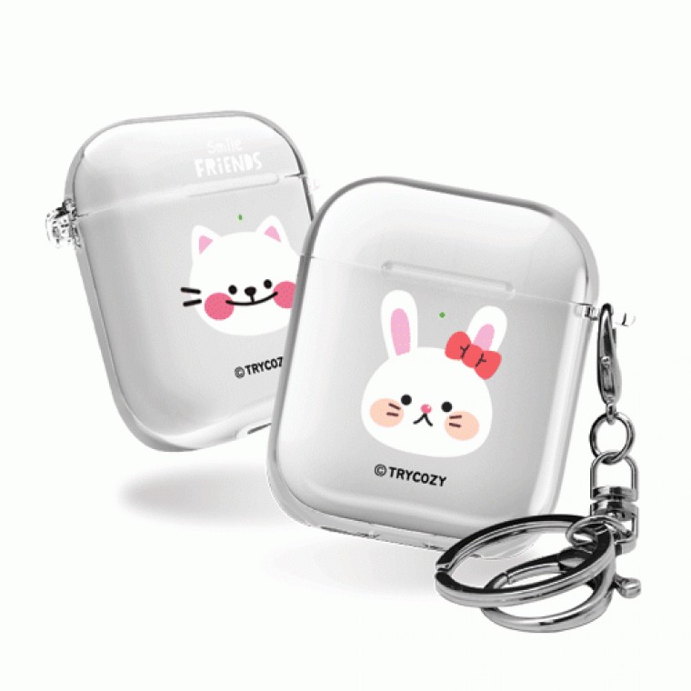 트라이코지 디자인 에어팟1 2세대 클리어케이스 스마일프렌즈 : 엄지CASE