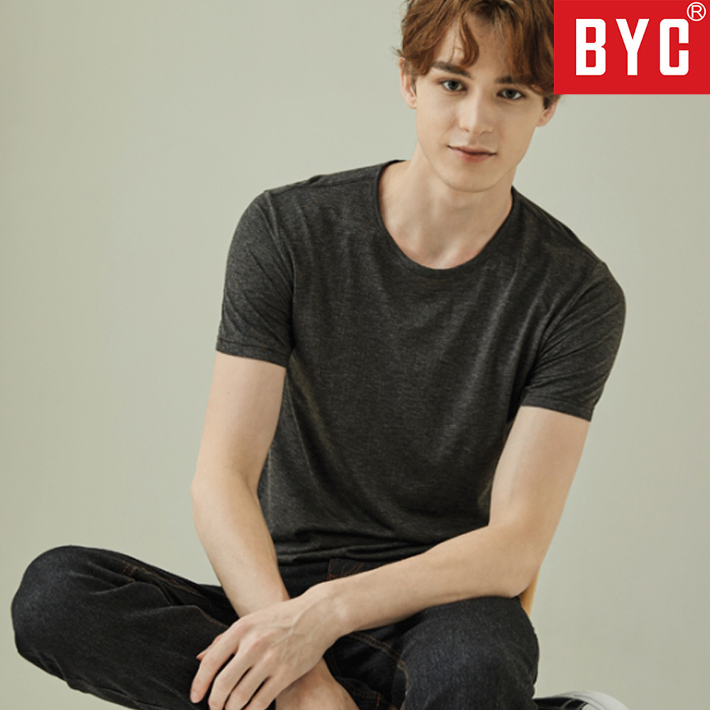 BYC 남성 런닝 반팔런닝 보디히트 겨울 내복 상의 : 할렐루야BYC