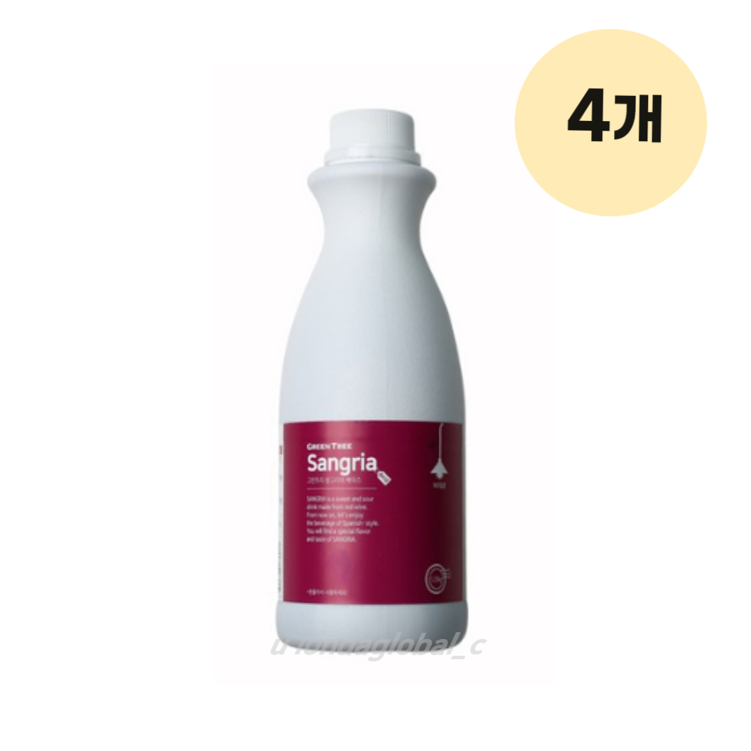 그린트리 샹그리아 베이스 에이드 스무디 1.25kg 4개 : 이리와코리아