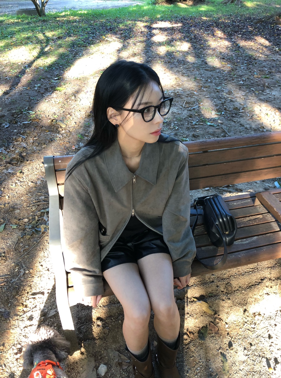 소프트 스웨이드 블루종 ON SUEDE BLOUSON(카키그레이) : 오엔이즈