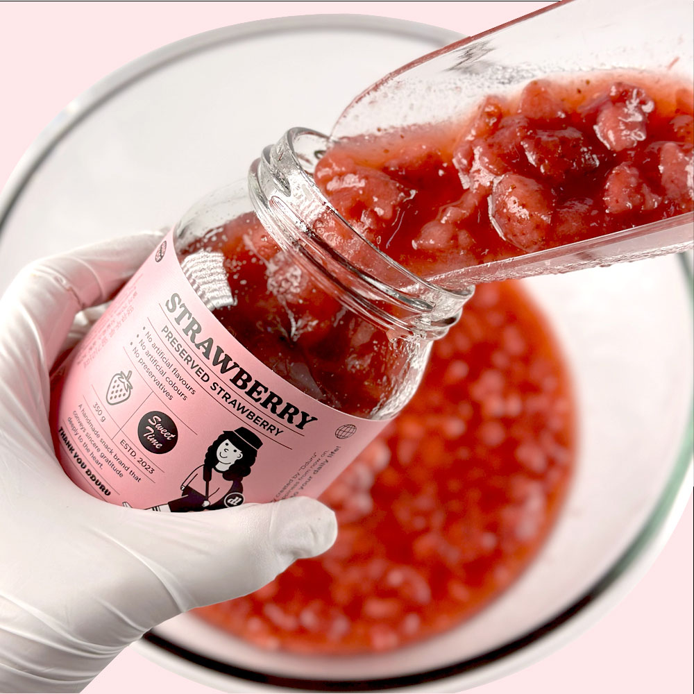 [딸기청] 땡큐뚜루 과일청 350g 자일로스설탕 답례품 선물 : 땡큐뚜루