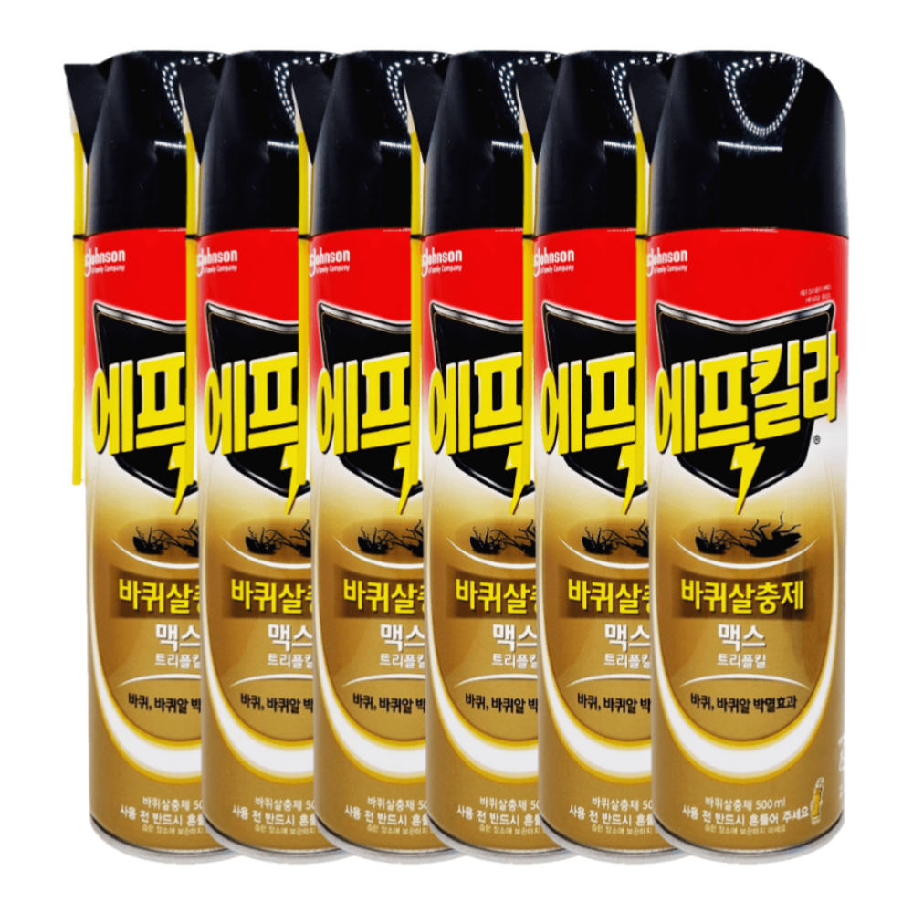 에프킬라 바퀴벌레박멸 바퀴벌레죽이는약 맥스트리플킬 500ml 6개 : 선일라이프