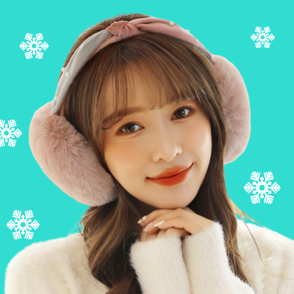 지니스트레져 여성 주니어 귀마개 방한 털 겨울 진주 귀도리 : 지니스 트레져