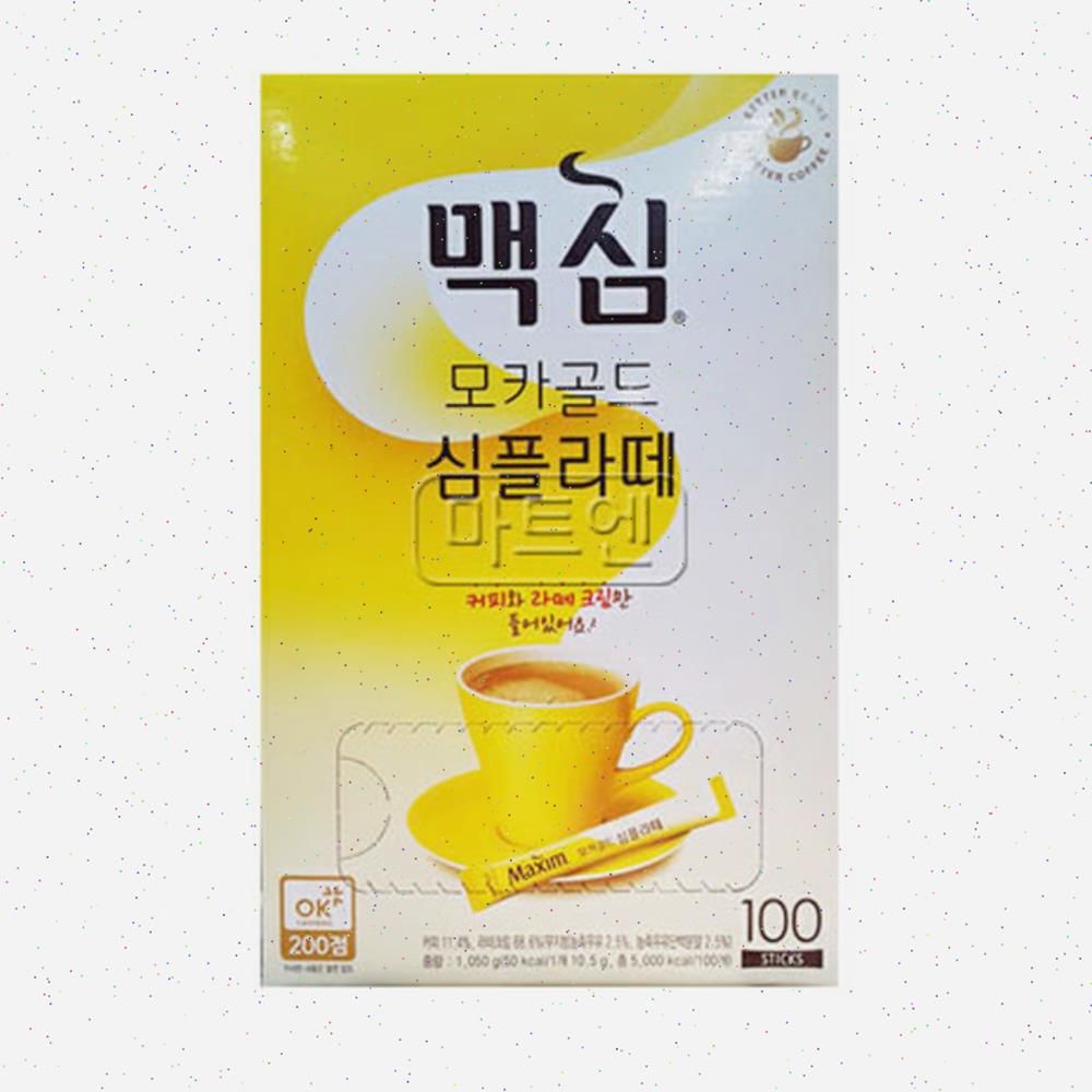 맥심 모카골드 심플라떼 1.05kg 커피 100T 믹스 달달한 : 착한커머스05