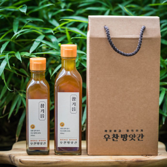 우찬방앗간 국산 참기름 300ml : 우찬방앗간