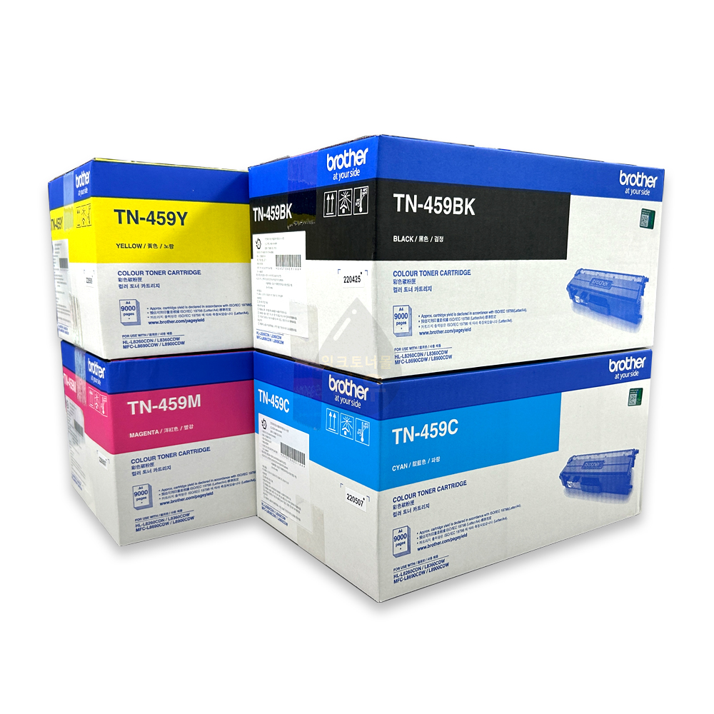 브라더 TN-459 4색세트 MFC-L8900CDW HL-L8360CDW 정품토너 : 잉크토너몰 덕우