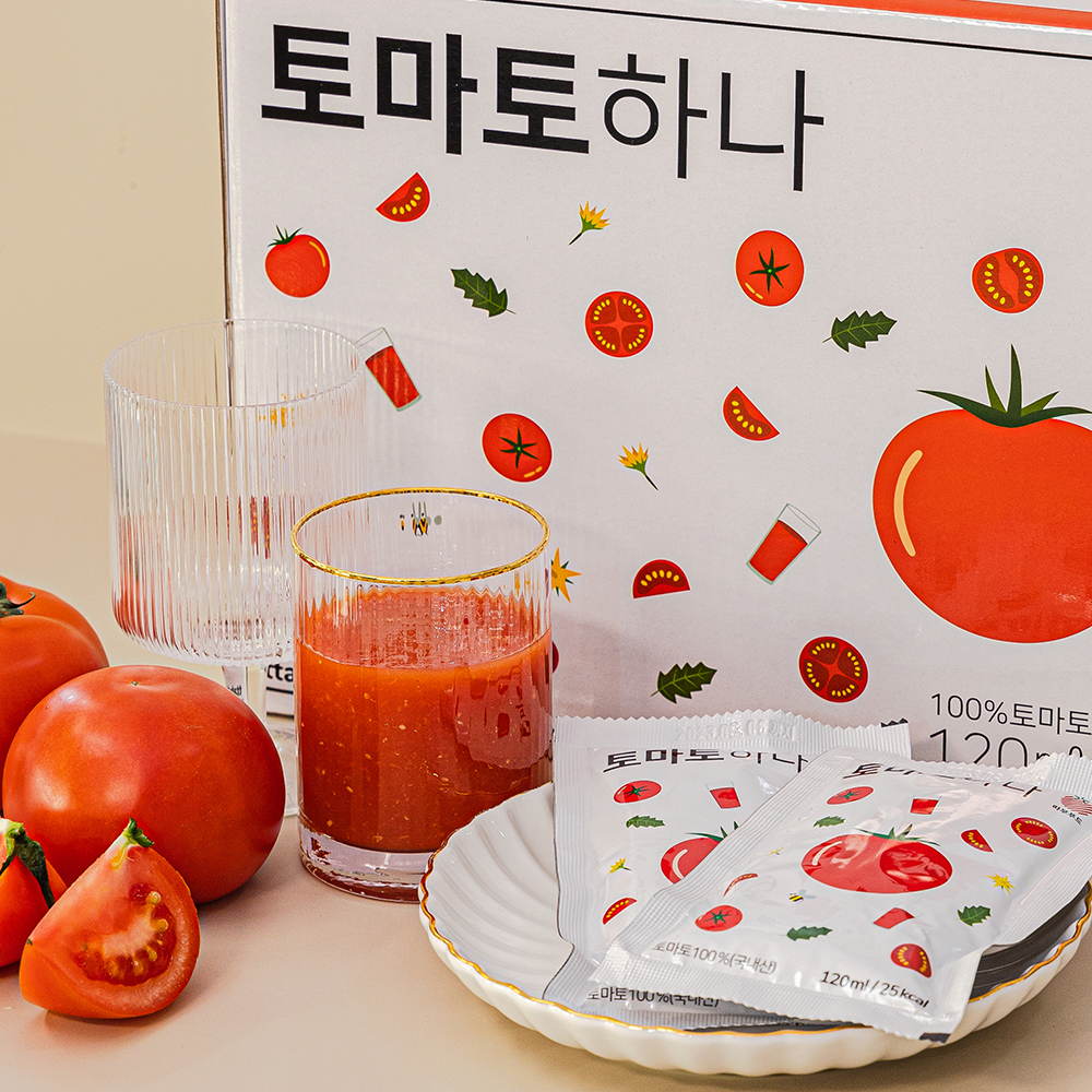 토마토하나 30팩 / 50팩 110ml 국산 해썹 100% 토마토즙 : 따부농원