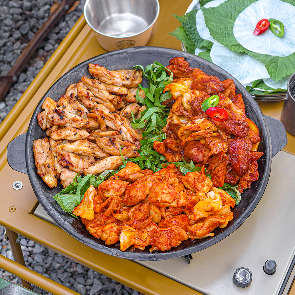 춘천 숯불 간장 신선닭갈비 1kg 캠핑 음식 집들이 : 신선 닭갈비