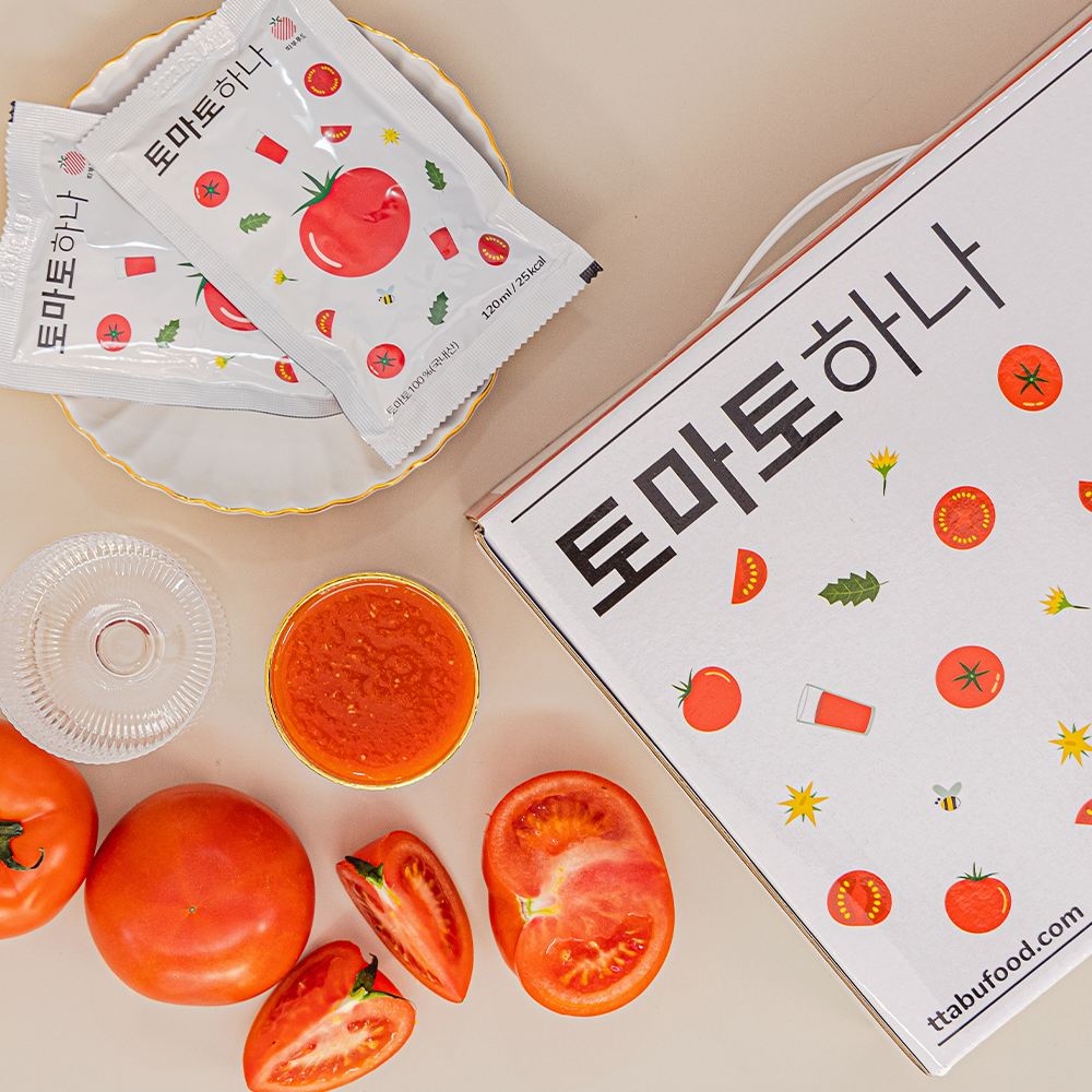 토마토하나 30팩 / 50팩 110ml 국산 해썹 100% 토마토즙 : 따부농원