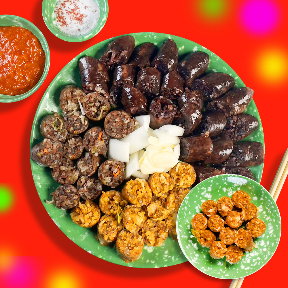 [업소용] 순대 암뽕 찰 고기 김치 순대 강대감 푸드트럭 500g 3종 X 10팩 선택 : 서준엄마네
