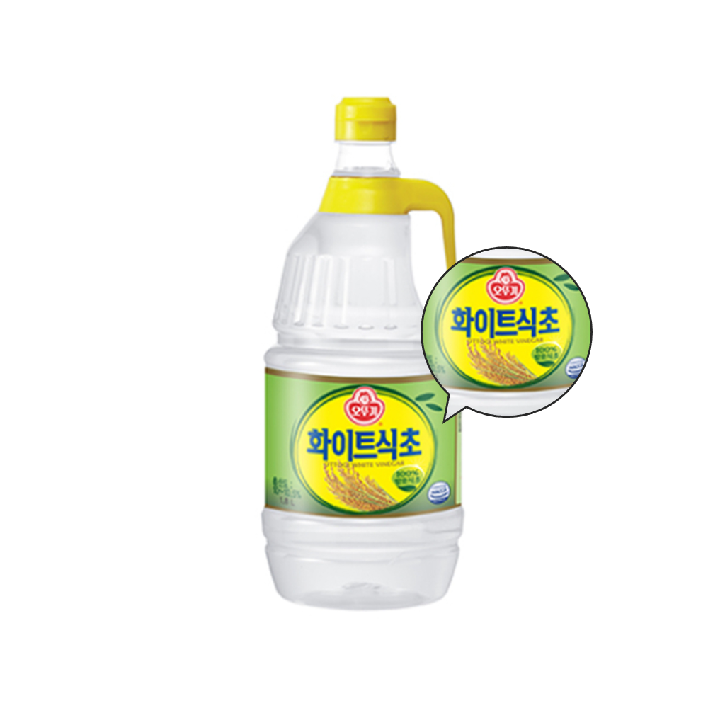 화이트식초 1.8L 세탁 빨래식초 섬유유연제 대체 백초 : GM유통