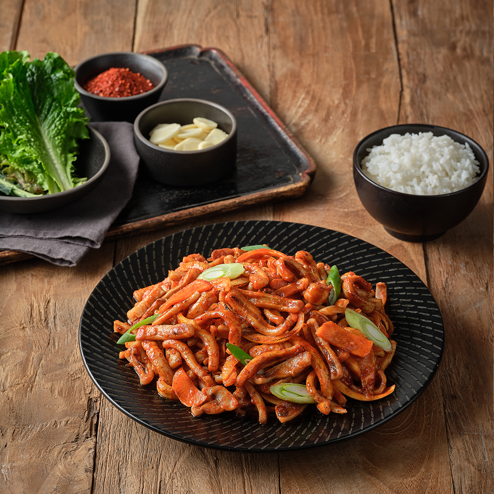 꾸버가 오징어볶음(300g) 매운 오징어볶음 전문점 맛집 : 꾸버가