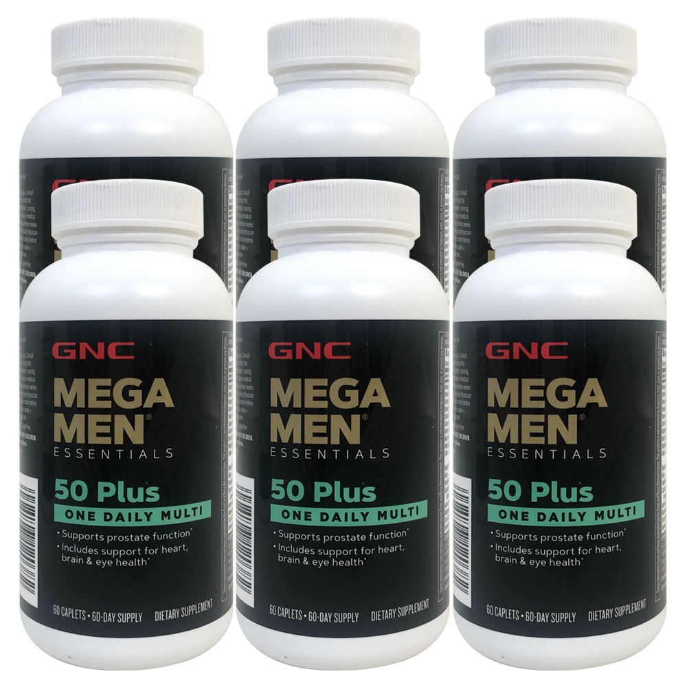 GNC 메가맨 원데일리 50플러스 60정 6개 종합비타민 : 나로통상