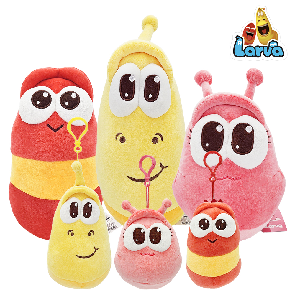 Larva 캐릭터 인형 귀여운 라바 옐로우 키즈 가방고리 : 두리랑아트