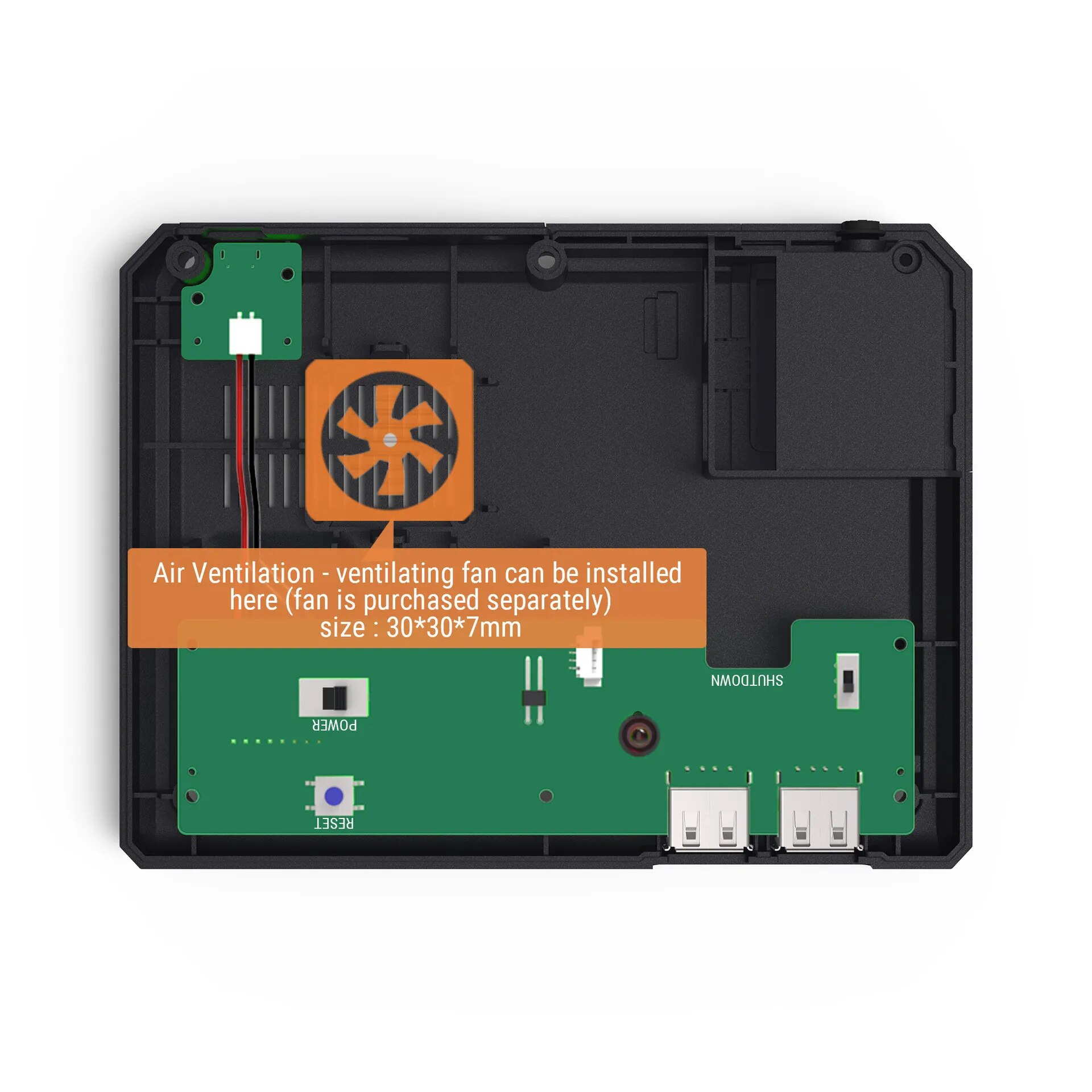 Raspberry Pi 3 B  Plus 2 게임 하우징 쉘용 안전 셧다운 및 리셋이있는 Retroflag MEGAPi MD 케이스 : 모모스 스토리