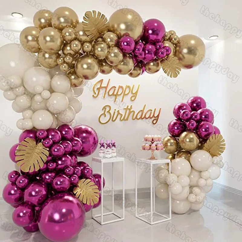 풍선 브라이덜샤워 홈파티 샌드 골드 키트 생일파티 풍선장식 화이트 웨딩 아치 레드 화환 : 재미난 세하마켓