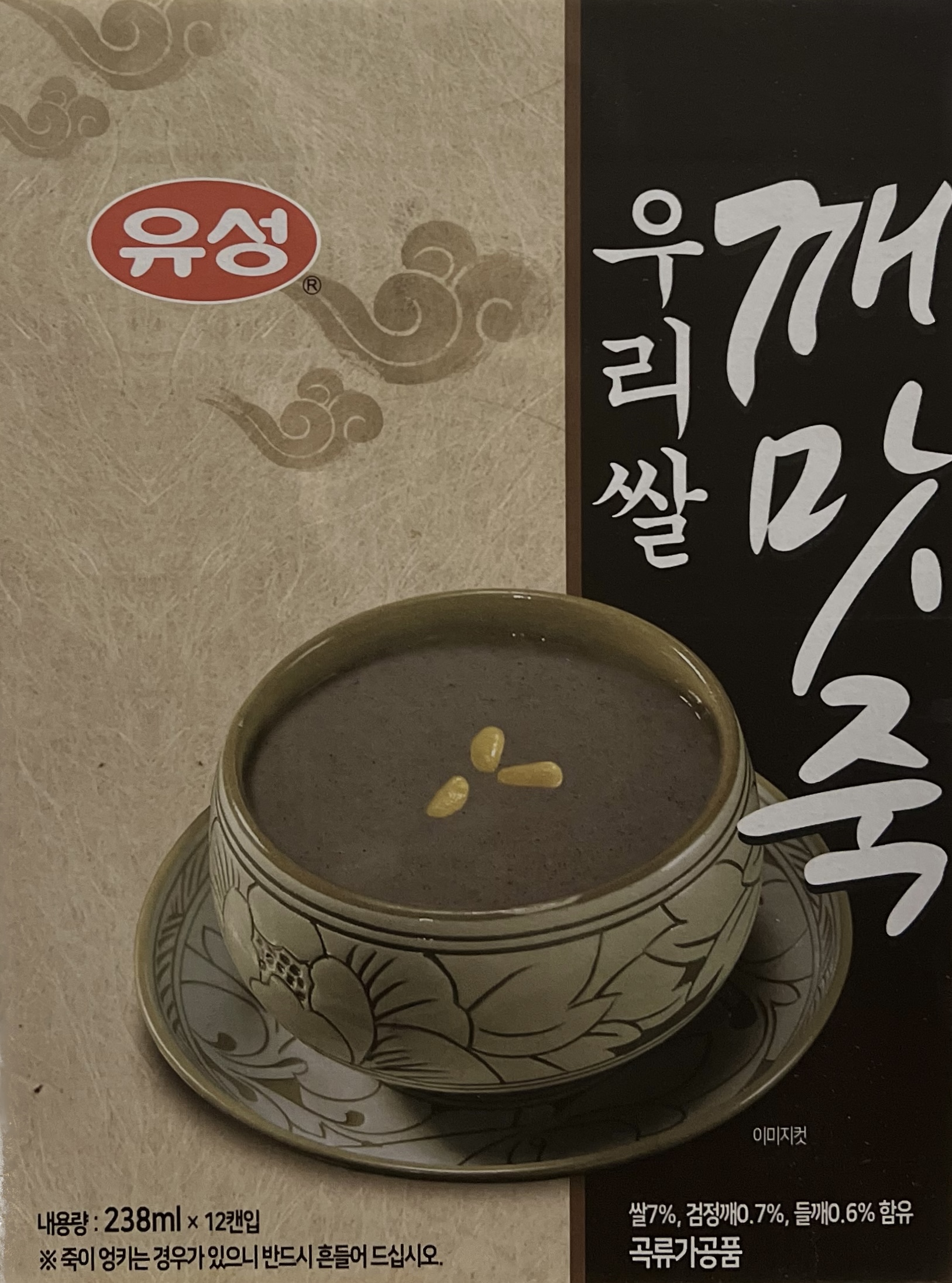 유성 깨맛죽 선물세트 (238ml x 12입) : 태리맘 스토어