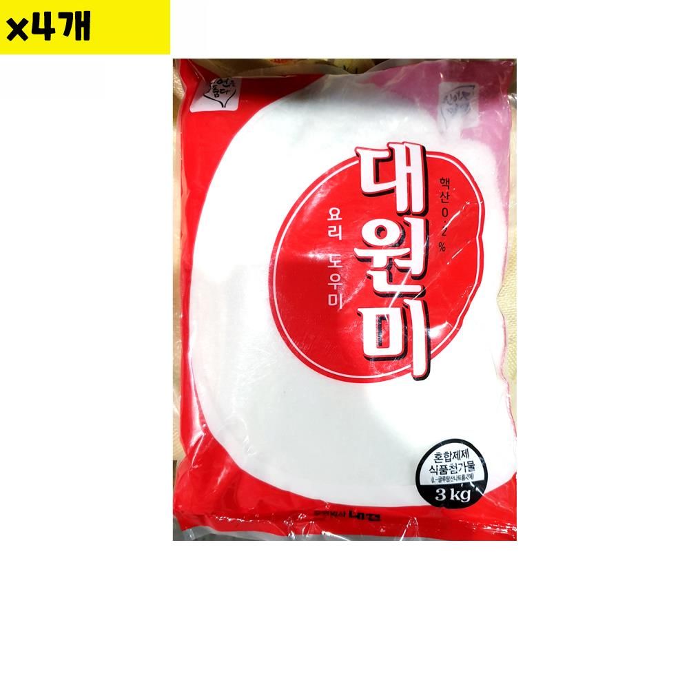 식자재 도매 유통 핵산조미료 MSG 대원 3Kg x4개 : 대운닷컴