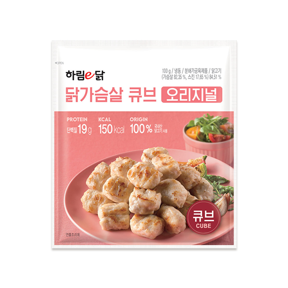 하림이닭 닭가슴살 큐브 오리지널 100g : 주식회사 하림