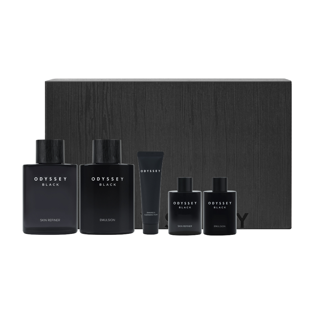  오딧세이 블랙 스페셜 2종 세트 안티에이징 스킨로션 (스킨 130ml+에멀젼 130ml) : 오딧세이 옴므