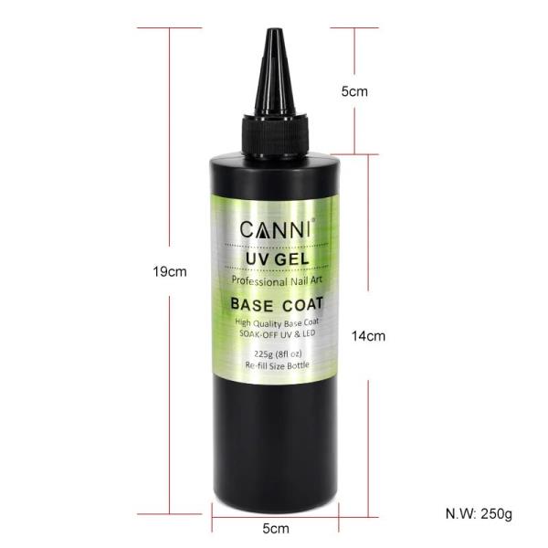 CANNI 노 와이프 탑코트 소크 오프 젤 벌크 원료 LED UV 오래 지속되는 고광택 클린 네일 베이스 225g : khsangsa