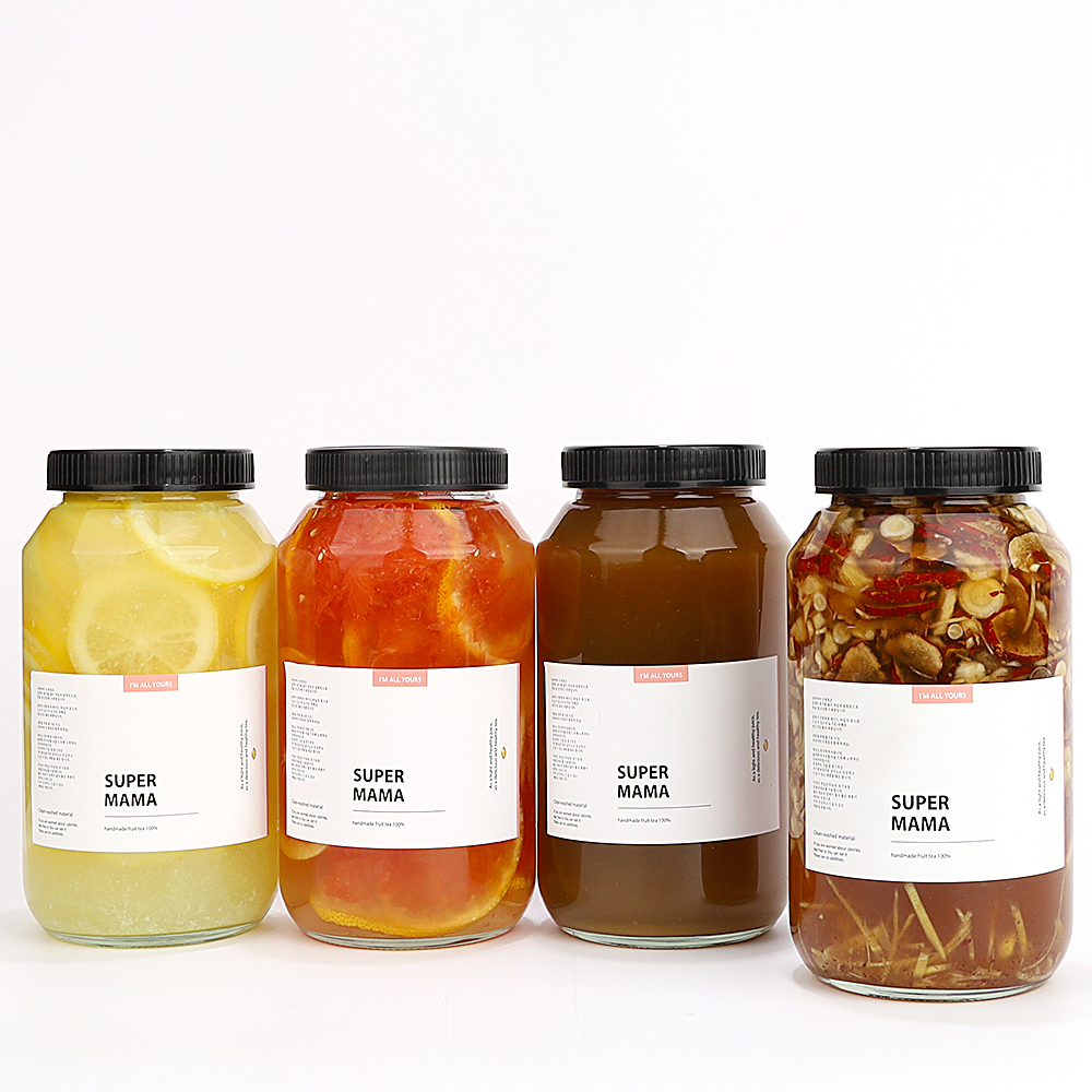 슈퍼마마 자몽슬라이스청 병 1kg 수제청 과일청 카페 에이드 선물세트 : 슈퍼마마