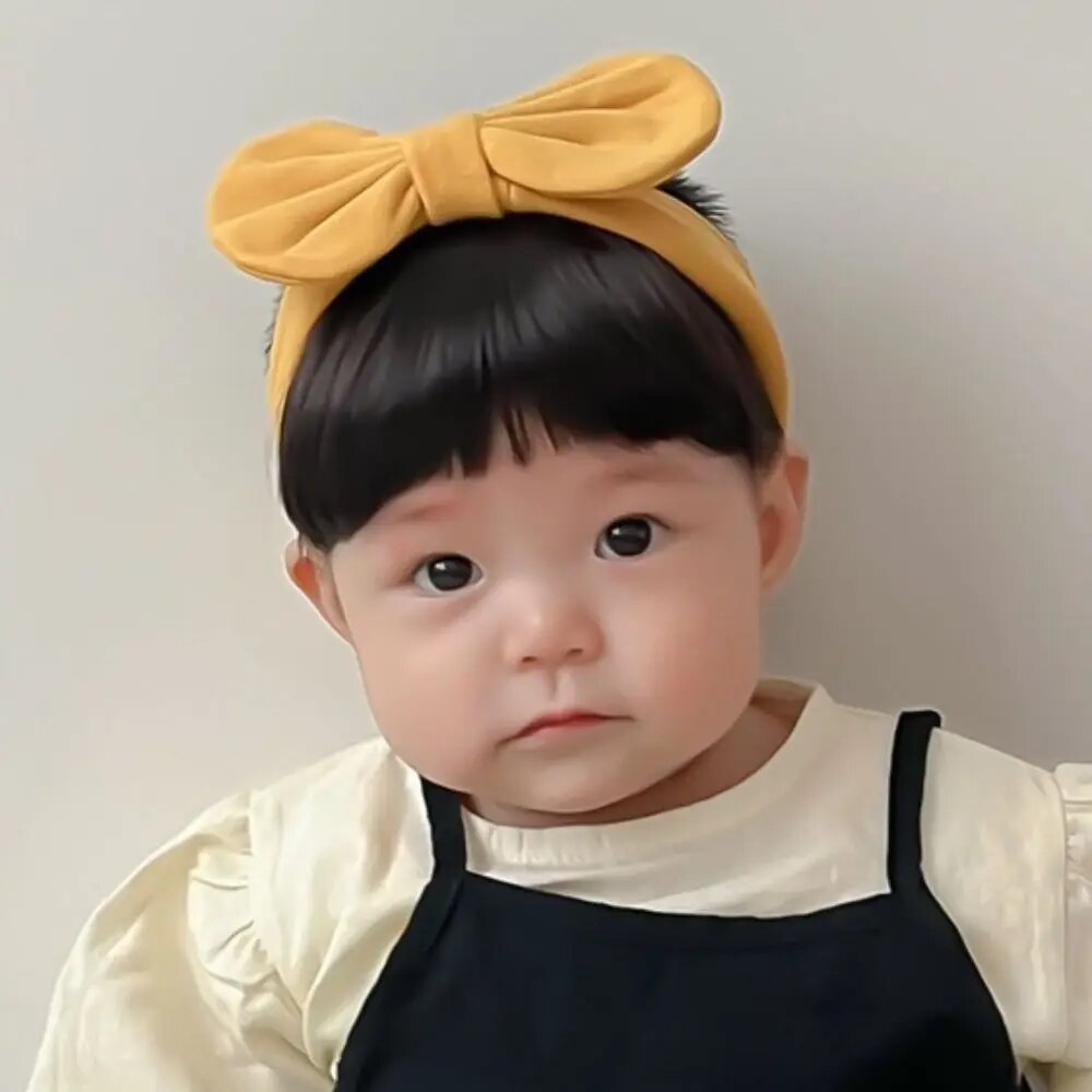 머리띠 가발 용 헤어 액세서리 깔끔 뱅 신생아 머리 장식 공주 나비 매듭 : 셀러유니로