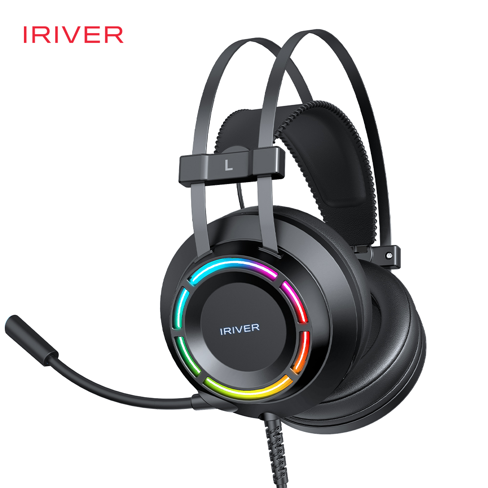 아이리버 가상7.1채널 노이즈캔슬링 ENC마이크 레인보우LED 초경량 USB 게이밍 헤드셋 EQwear-G50H : 이큐메딕 공식수입원