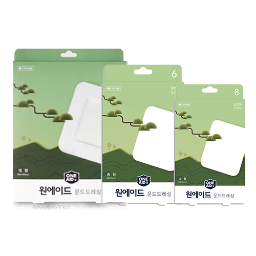 [3M 납품사] 원에이드 저자극 드레싱 대/중/소 밴드 운드 드레싱 밴드 : 그린헬스팜