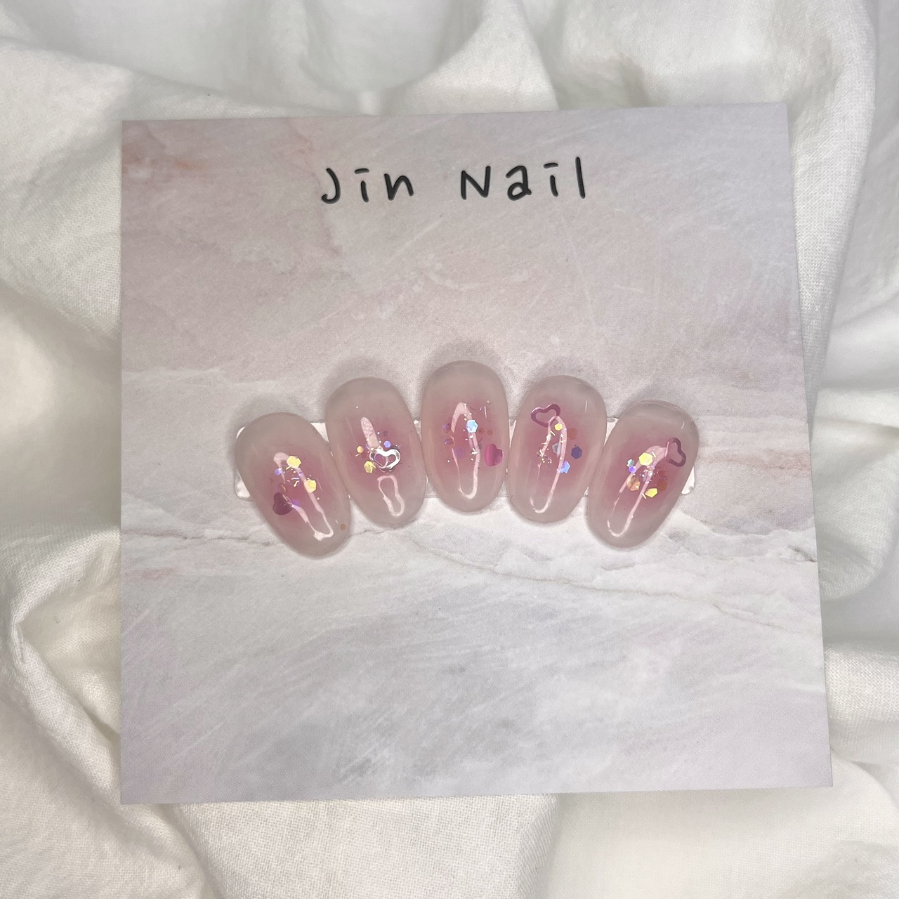 여리여리 치크 수제네일팁 : 진네일-jinnail