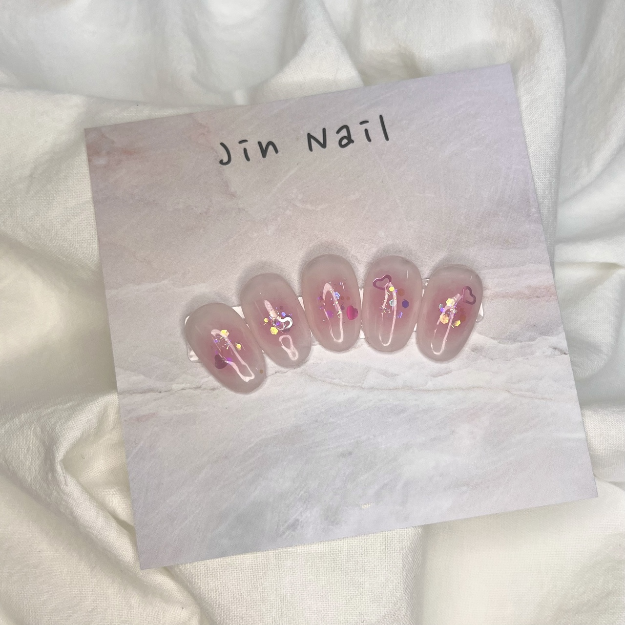 여리여리 치크 수제네일팁 : 진네일-jinnail