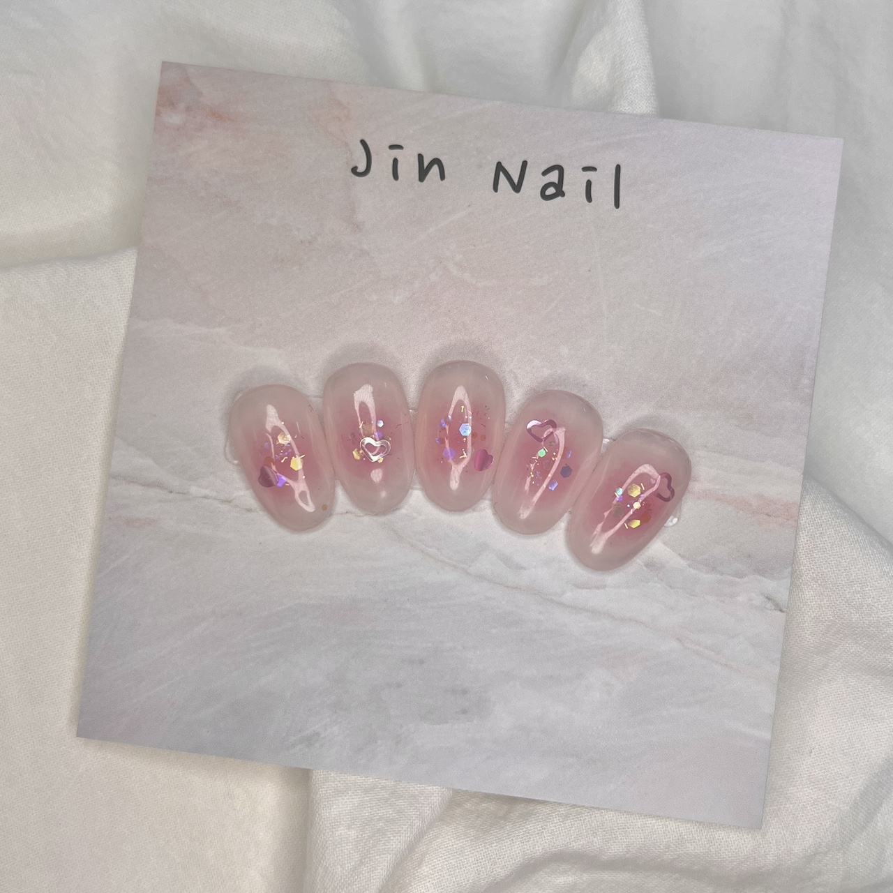 여리여리 치크 수제네일팁 : 진네일-jinnail